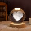 1pc Creative Crystal Ball Decoration; Desktop Night Light; Bedroom Night Light Valentine's Day Gifts Birthday Gifts - 8cm Love Cloud