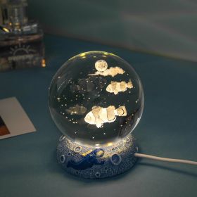 Stars And Seas; Ocean Series Crystal Ball Ornaments; Night Lights; Bedroom Desktop Decorations; Creative Birthday Gifts - Colorful Clownfish