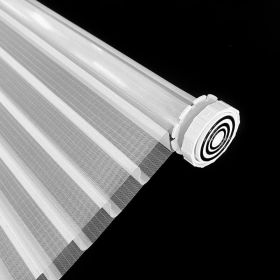 WELLSOURCE No Drill 2"Shangri-la Shades Tension Inside Mount Expansion Window Blind,Custom Size - White - Custom Size