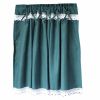 Solid Color Half Window Curtain Lace Curtain Short Kitchen Curtains, Dark Green - Default