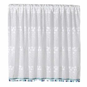 Short Kitchen Semi-Sheer Cafe Tier Curtain Pendant Doorway Hallway Curtain,59x35 inch - Default
