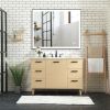 Rectangular Single Aluminum Framed Anti-Fog LED Light Wall Bathroom Vanity Mirror - 40*32 - Matte Black