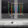 Designers Barren Winter Tree Candle Hanukkiah for Hanukkah or all Year Judaica Collection by Zion Judaica - Zion Judaica