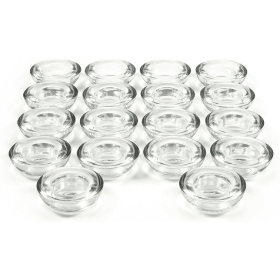 Hosley Set of 18, Clear Glass Tea Light Candle Holders - HOSLEY