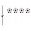 Soccer Pick Candles - 3" Tall - Set of 4 (100764) - MPS