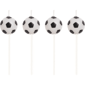 Soccer Pick Candles - 3" Tall - Set of 4 (100764) - MPS