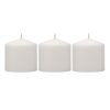 Stonebriar 3" x 3" Unscented 1-Wick White Pillar Candles, 3 Pack - STONEBRIAR