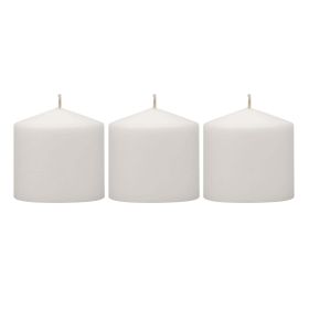 Stonebriar 3" x 3" Unscented 1-Wick White Pillar Candles, 3 Pack - STONEBRIAR