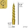 XINAOBAOLUO 7.5 inch Gold Dripless Taper Candles Burn Time 8 H,Unscented for Dinner Candles Pack of 2 - XINAOBAOLUO