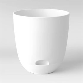 Self-Watering Plastic Indoor Outdoor Planter Pot  - white