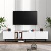 Modern TV Stand for 80'' TV with 3 Doors, Media Console Table, Entertainment Center with Large Storage Cabinet for Living Room, Bedroom - as picture