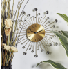 DecMode Gold Metal Glam Wall Clock, 15'L x 0.5'W x 15'H, Features Starburst Design - DecMode