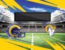 [Personalization Only] Official NFL Rams - 62" x 84" Personalized Washable Rug - Personalization Only