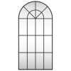 Wall Mirror Black 19.7"x39.4" Arch Iron - Black
