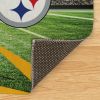 [Personalization Only] Official NFL Steelers - 62" x 84" Personalized Washable Rug - Personalization Only