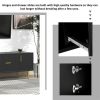Modern TV Stand with 5 Champagne Legs - Durable, Stylish and Spacious, TVs Up to 75'' - as picture