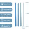 MGEZCOO 12 Inch Gradient Blue Taper Candle Sticks Pack of 4-Unscented Smokeless - MGEZCOO