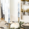FCMSHAMD 8.8'' White Silver Taper Candles -Unscented(2 Pack) - FCMSHAMD