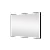 Rectangular Single Aluminum Framed Anti-Fog LED Light Wall Bathroom Vanity Mirror - 48*36 - Matte Black