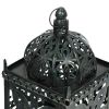 Noble House Parkman Iron Large Handcrafted Decorative Lantern, Black Patina - Noble House