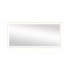 Rectangular Single Aluminum Framed Anti-Fog LED Light Wall Bathroom Vanity Mirror - 60*28 - Gold