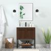 Rectangular Single Aluminum Framed Anti-Fog LED Light Wall Bathroom Vanity Mirror - 28*36 - Matte Black