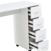 Home Office Computer Desk Table with Drawers White 41.73''L 17.72\'\'W 31.5\'\'H - as picture