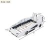 Twin Size Race Car-Shaped Platform Bed with Wheels, White - as picture