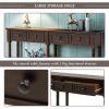 Console Table Sofa Table Easy Assembly with Two Storage Drawers and Bottom Shelf for Living Room, Entryway (Espresso) - as picture