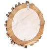 Wall Mirror 23.6" Teak Round - Brown