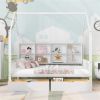 Wooden Full Size House Bed with 2 Drawers,Kids Bed with Storage Shelf, White(Expected Arrival Time: 5.15) - as picture