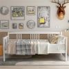 Modern Solid Wood Daybed, Multifunctional, Twin Size, White - as picture