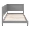 Twin Size Wood Daybed/Sofa Bed, Gray - as picture