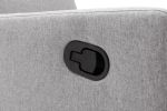 Modern Upholstered Rocker Nursery Chair Plush Seating Glider Swivel Recliner Chair, Gray - as Pic