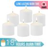Stonebriar 3" x 3" Unscented 1-Wick White Pillar Candles, 6 Pack - STONEBRIAR