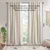 Cotton Printed Curtain Panel with Chenille Stripe and Lining - as Pic