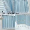 Half Window Curtain Dormitory Short Curtain Bedroom Decor Blue Kitchen Curtains, 55x18 inch - Default