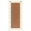 Hand Carved Mirror White 43.3"x19.7" Solid Mango Wood - White