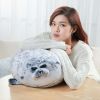 Angry Blob Seal Pillow Chubby 3D Novelty Sea Lion Doll Plush Stuffed Toy Baby Sleeping Throw Pillow Gifts for Kids Girls - 80cm - Happy