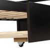 Daybed with Trundle Frame Set, Twin Size, Espresso - as picture
