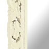 Hand Carved Mirror White 43.3"x19.7" Solid Mango Wood - White
