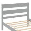 Twin Bed with Headboard and Footboard,Grey - as picture