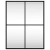 Wall Mirror Black 15.7"x19.7" Rectangle Iron - Black