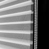 WELLSOURCE No Drill 2"Shangri-la Shades Tension Inside Mount Expansion Window Blind,Custom Size - White - Custom Size