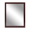 Wall Mount Mirror 11.8x15.7Inch Wood-Like Frame Rectangle Modern Hanging Mirror for Bathroom Bedroom Living Room - 30_40CM - Red