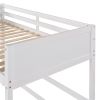 Solid Wood Twin Size Loft Bed with Ladder(White) - as picture