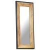 Mirror 43.3"x19.7" Solid Mango Wood - Brown