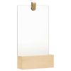 Wall Mirror Solid Pinewood 9.1"x15.6" - Brown