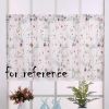White Floral Cafe Kitchen Curtains Half Window Curtain for Apartment Doorway Restaurant, 55x24 inch - Default